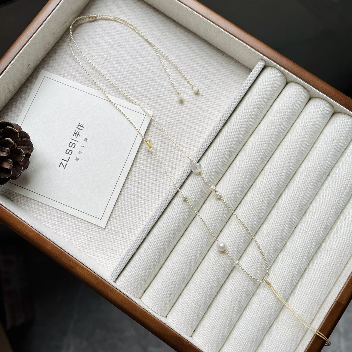 原创手工编织精致细项链绳清冷风女锁骨链百搭可搭黄金锁玉平安扣