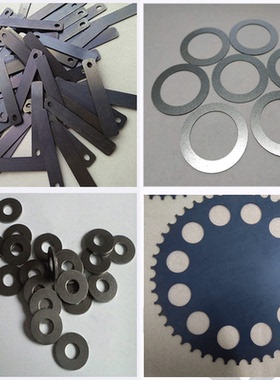 镀锌铁垫片65MN平垫圈0.1-5mm淬火钢片锰钢板高弹片零件加工定制