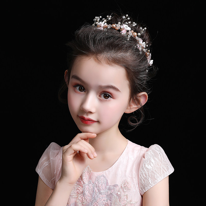 儿童头饰粉色头花女童发饰公主头箍舞蹈韩国淑女百搭女孩发箍发带