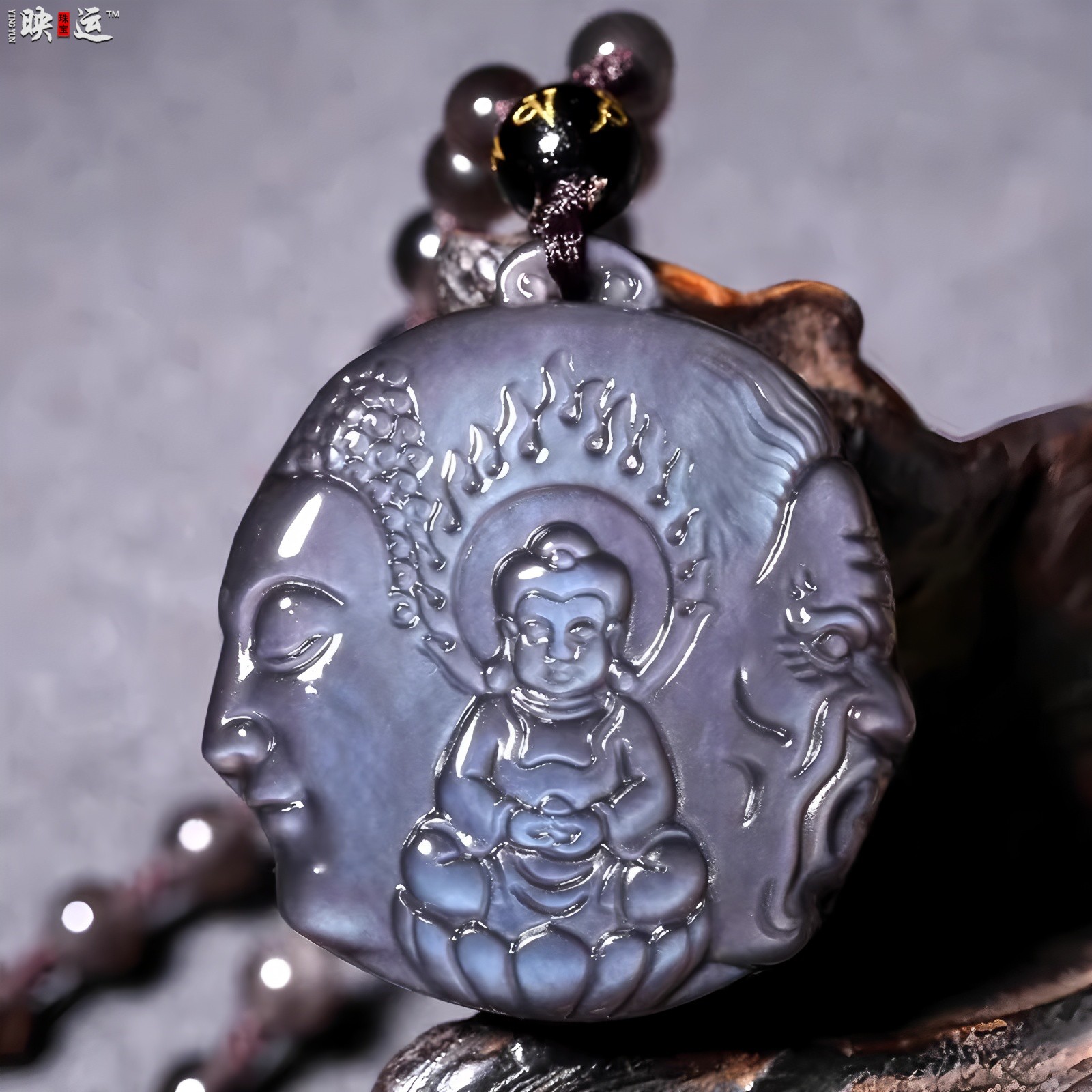 黑曜石一念之间吊坠一念佛一念魔