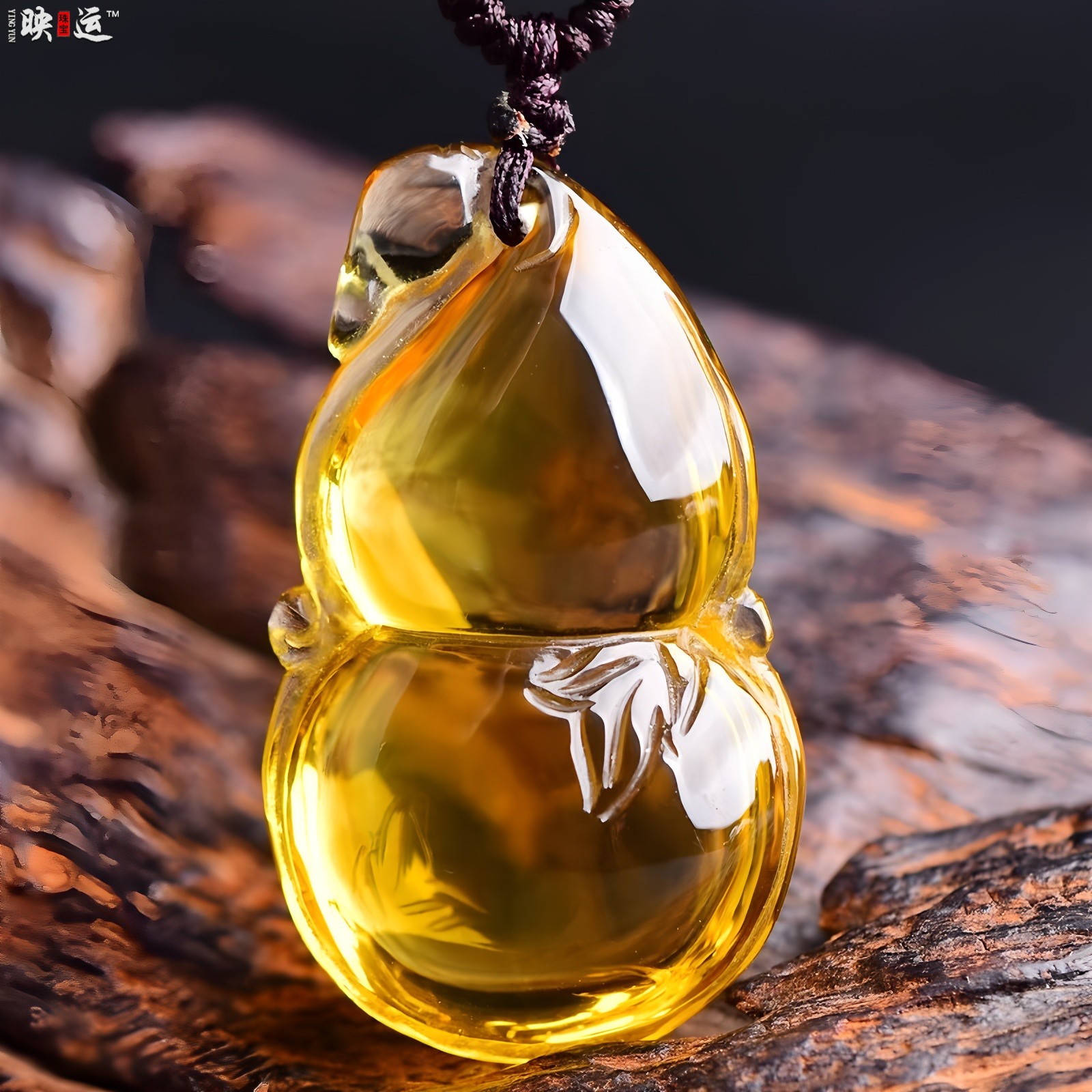黄水晶葫芦吊坠福禄平安五行葫芦