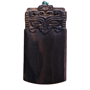 天然沉香木甲木乙木能量牌吊坠五行卦属木补木缺木无事牌风雷益