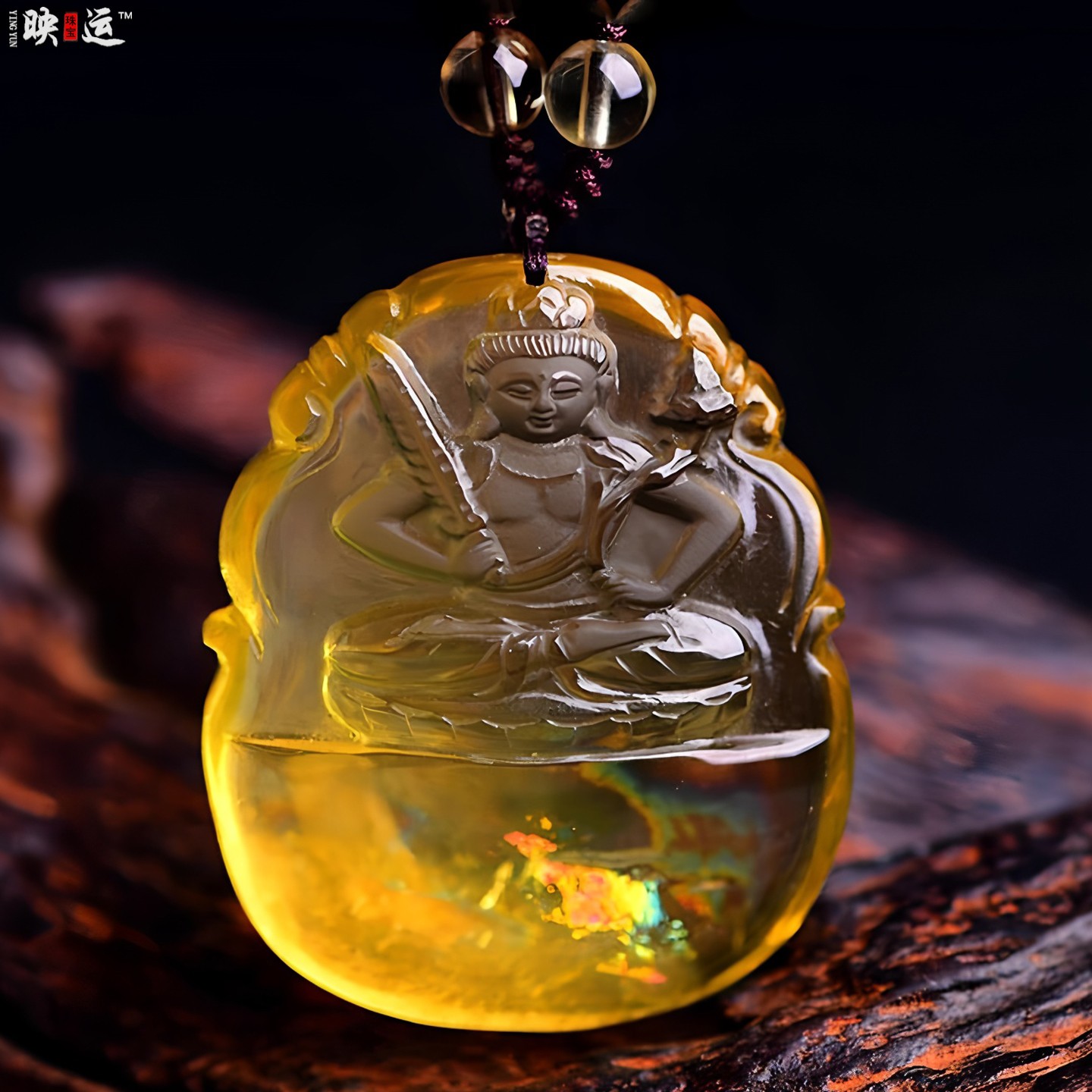 黄水晶虚空藏吊坠属牛属虎守护神