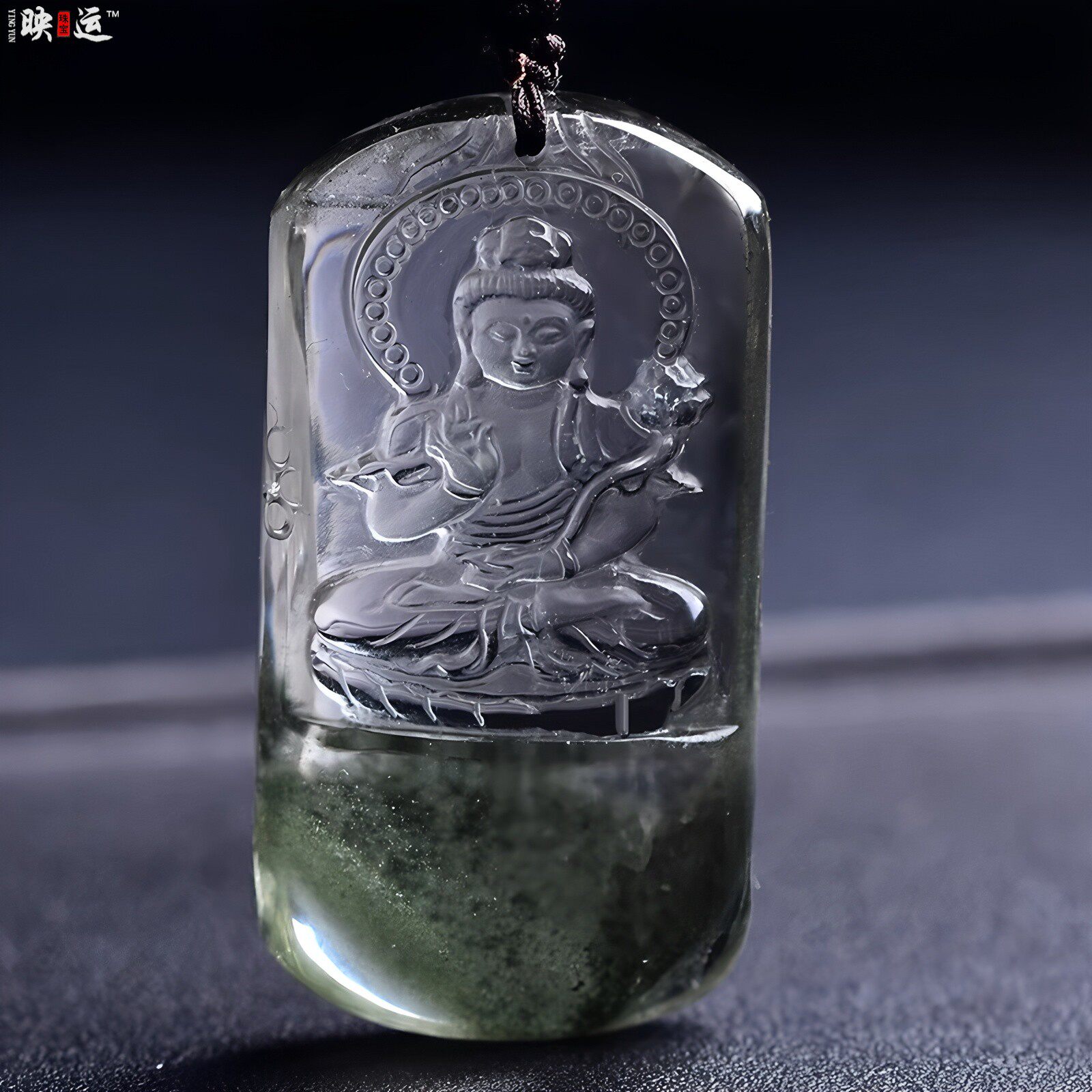 天然绿幽灵大势至菩萨佛像吊坠属马守护神本命佛生肖马男女士项坠