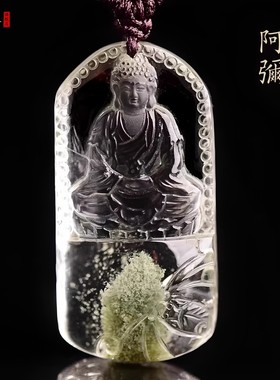 绿幽灵阿弥佛吊坠属猪属狗本命佛