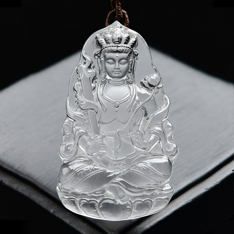 白水晶虚空藏菩萨吊坠属牛属虎
