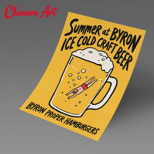 啤酒复古插画 艺术装饰画芯 Beer Poster Wall Art Giclee Print