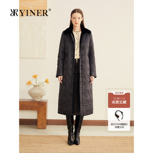 YINER音儿专选2025秋季 水貂毛翻领獭兔毛皮双面穿皮草外套 新款
