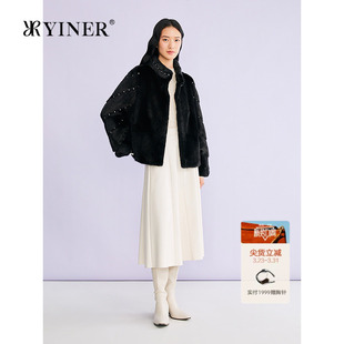 短款 法式 立领整貂母貂水貂毛皮草外套 新款 YINER音儿专选2026春季