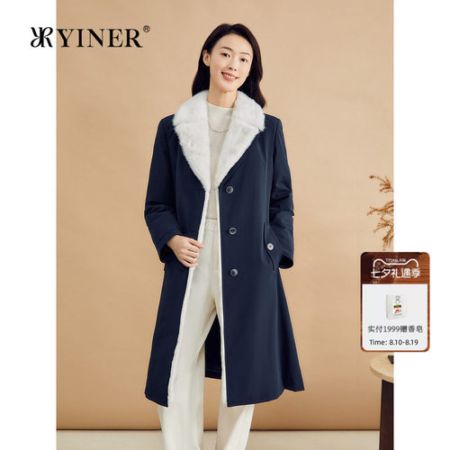 音儿专选保暖水貂毛派克服皮草