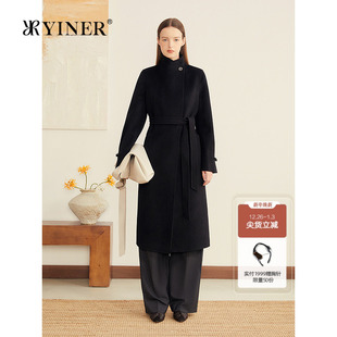 翻立领羊毛羊绒混纺双面呢大衣 法式 YINER音儿专选2025秋季 新款