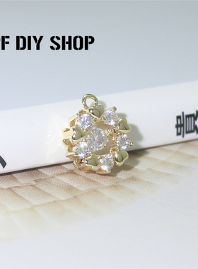 首饰diy项链吊坠灵动水钻