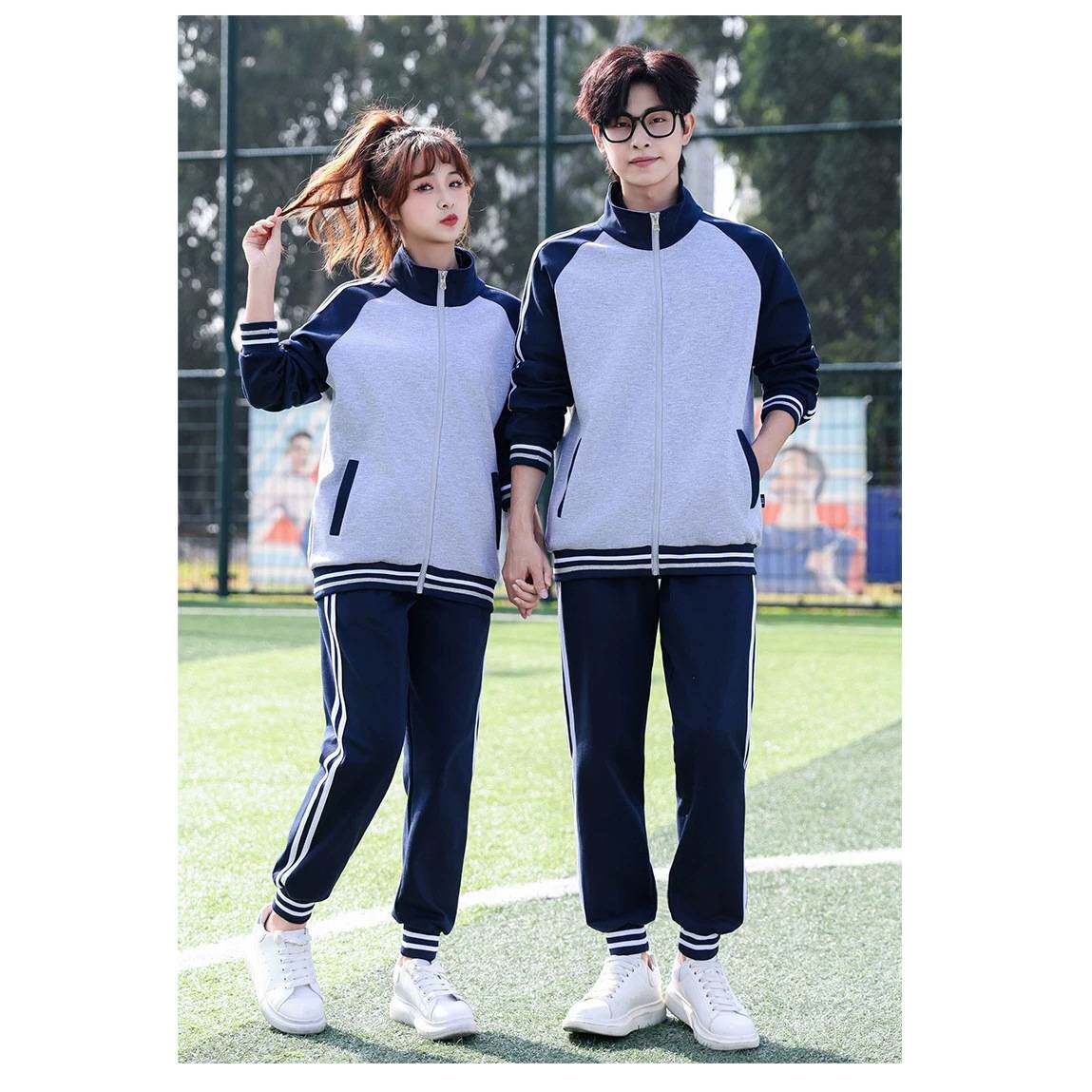 新款童装校服中小学生幼儿园园服三件套运动休闲套装春秋夏季班服