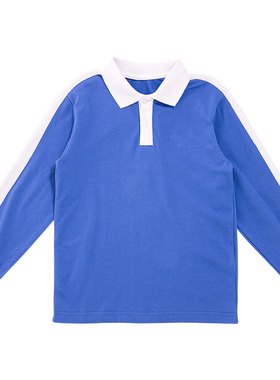 运动风中小学生校服男长袖D17-XTH2083M女 T恤polo衫广告衫活动衫