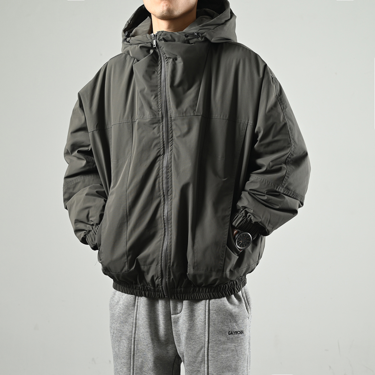 橘社潮牌流行连帽羽绒服百搭流行