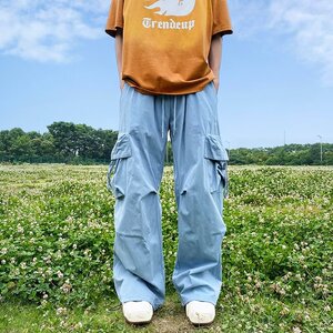 2025夏季新款男士休闲裤宽松工装薄款潮流运动裤 K275 P45图片