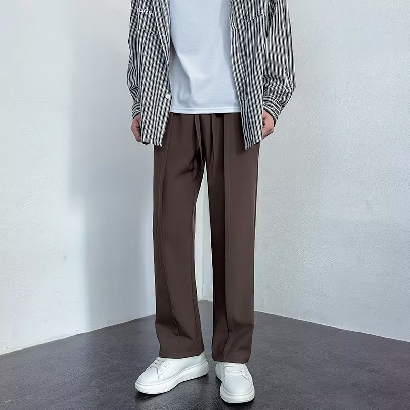 2025早秋西裤男女垂坠感直筒宽松休闲西装长裤子K042P40,男装西服套装,星座1108-1