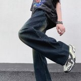 2025新款牛仔裤文艺男简约长裤高腰休闲牛仔裤子K911P55，男装牛仔裤，星座1108-1