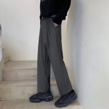 2025新款高腰显瘦休闲宽松直筒垂坠感西装裤九分裤K09P35，男装西服套装，星座1108-1