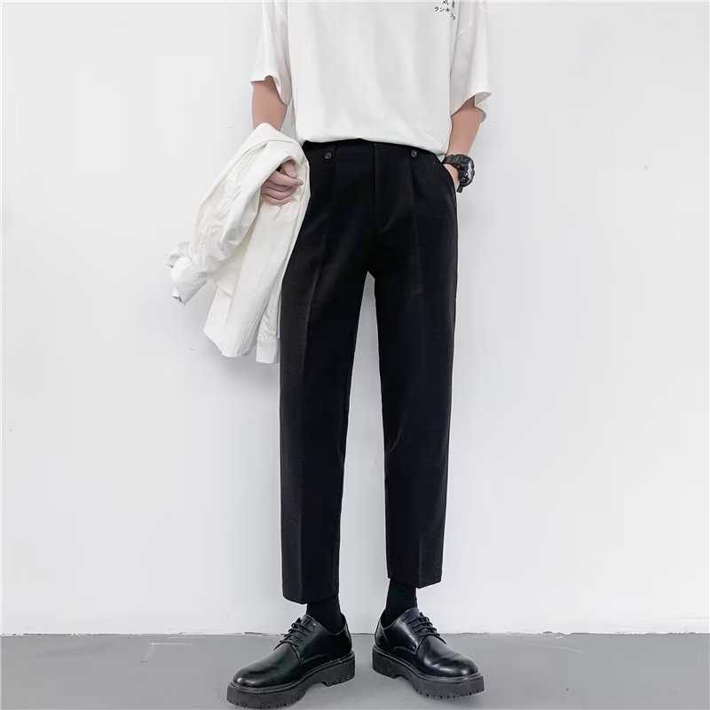2025夏季新款男士休闲裤西裤薄款修身九分裤XK224P40,男装西裤,星座1108-1