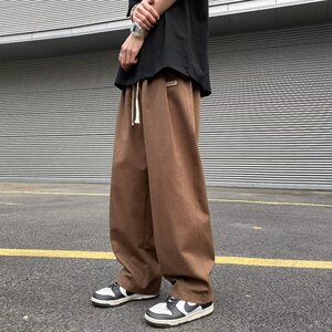 2025新款男宽松型日系简约纯色休闲裤潮  K2925 P38图片