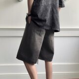 2025夏季男士直筒休闲牛仔短裤DK6672P45，男装牛仔裤，星座1108-1