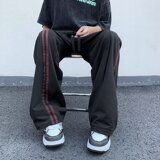 2025新款男士休闲裤直筒长裤宽松阔腿拉杆裤K271P38，男装休闲裤，星座1108-1