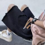 2025夏季新款男士破洞直筒五分牛仔短裤DK585P40，男装牛仔裤，星座1108-1