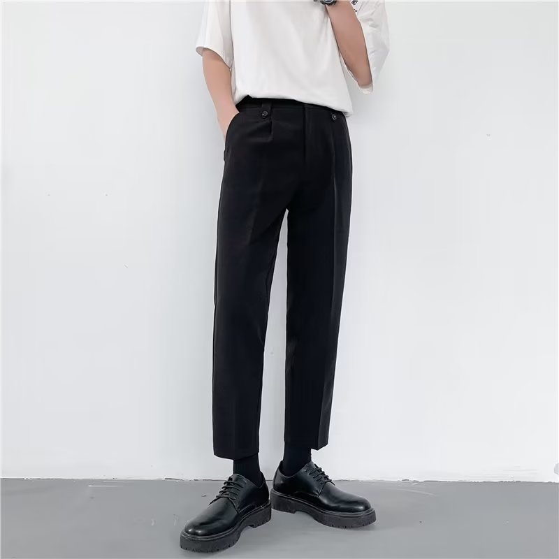 2025夏季新款男士薄款休闲裤修身西裤正装商务九分裤XK224P40,男装西裤,星座1108-1