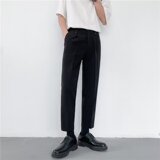 2025夏季新款男士薄款休闲裤修身西裤正装商务九分裤XK224P40，男装西裤，星座1108-1