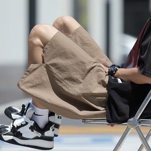 户外山系五分裤工装短裤男夏季日系cityboy阔腿直筒百搭休闲裤子图片
