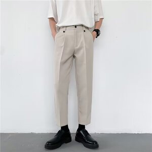 2025夏季新款痞帅直筒修身九分裤韩版潮流垂感休闲西裤 XK224 P40图片