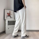 2025夏季免烫仿棉百褶冰丝裤男士休闲直筒裤K9526P35，男装休闲裤，星座1108-1
