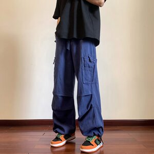 2025夏季新款纯棉工装裤纯色直筒长裤休闲裤男 K8827 P65图片