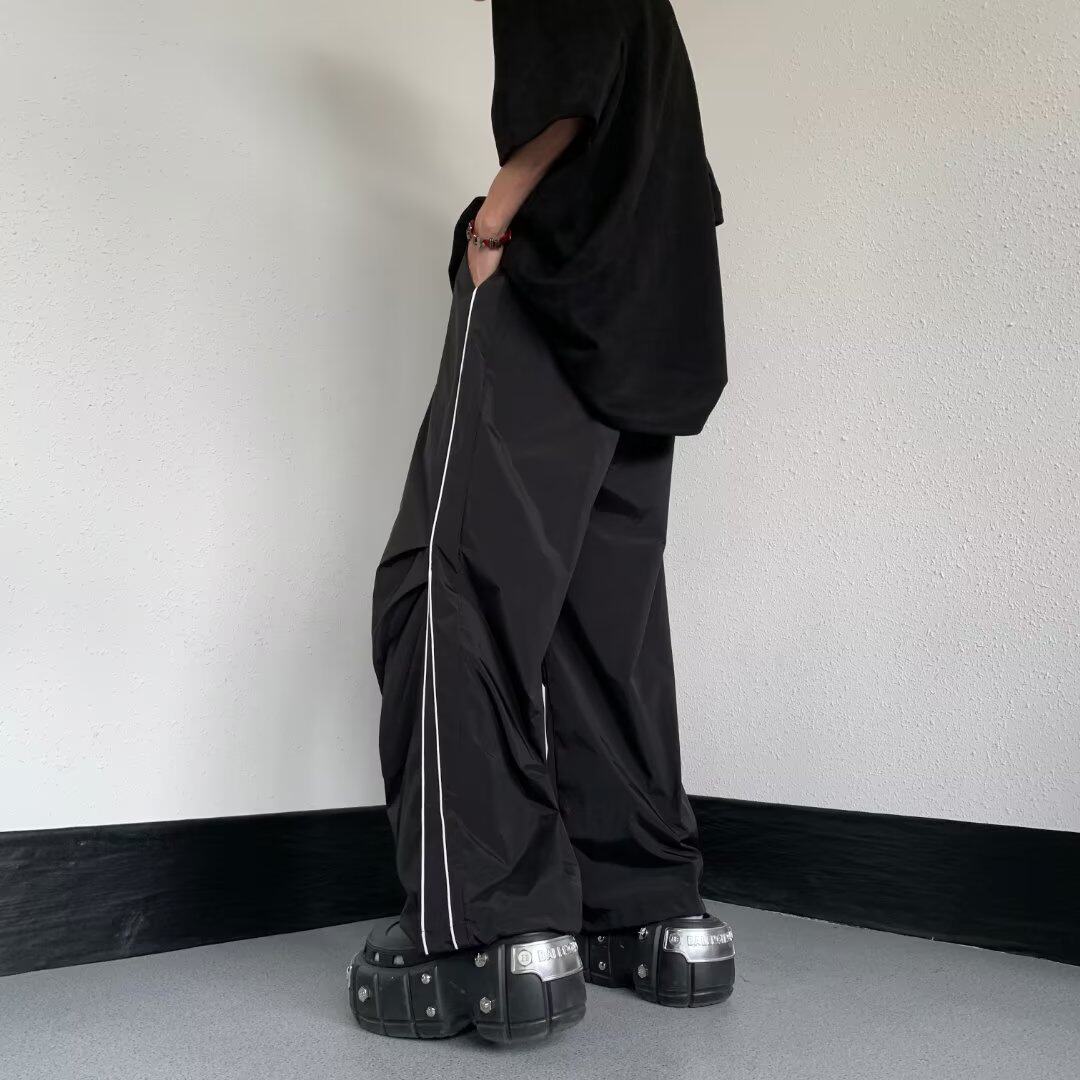 2025新款牛津后口袋隐形拉链薄款宽松休闲运动裤K31P45,女装休闲裤,星座1108-1