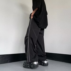 2025新款牛津后口袋隐形拉链薄款宽松休闲运动裤K31P45