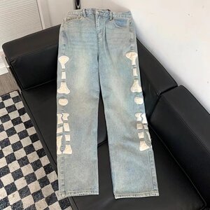 2025夏新款韩版直筒青春休闲中腰水洗个性牛仔长裤男 K9063 P50图片