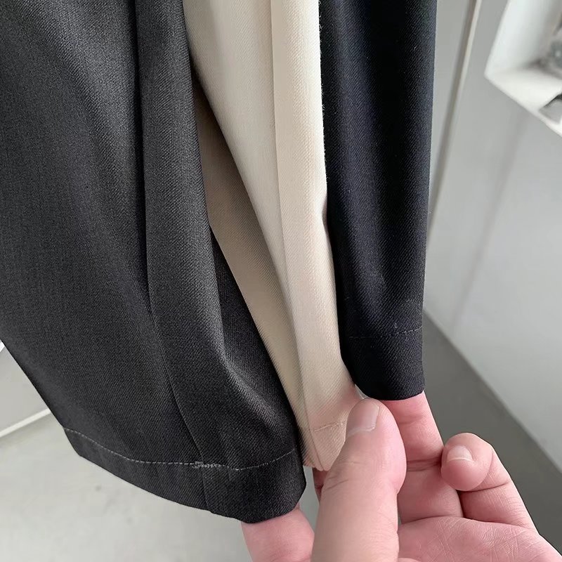 2025男新款显瘦休闲九分裤直筒垂坠感阔腿西裤休闲裤K09P35,男装西裤,星座1108-1