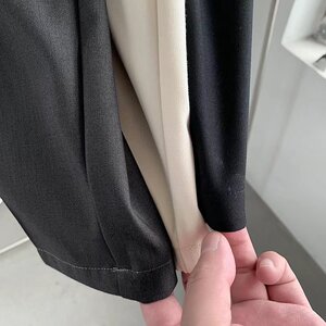 2025男新款显瘦休闲九分裤直筒垂坠感阔腿西裤休闲裤 K09 P35图片