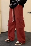 2023美式高街阔腿大口袋工装裤男女嘻哈情侣休闲长裤K15P48，男装工装外套，星座1108-1