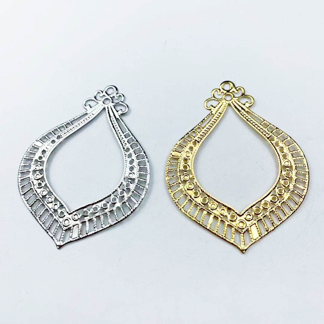 DIY饰品配件48*64mm耳饰花片 凤冠复古头饰配件 新娘头饰 饰品材