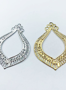 DIY饰品配件48*64mm耳饰花片 凤冠复古头饰配件 新娘头饰 饰品材