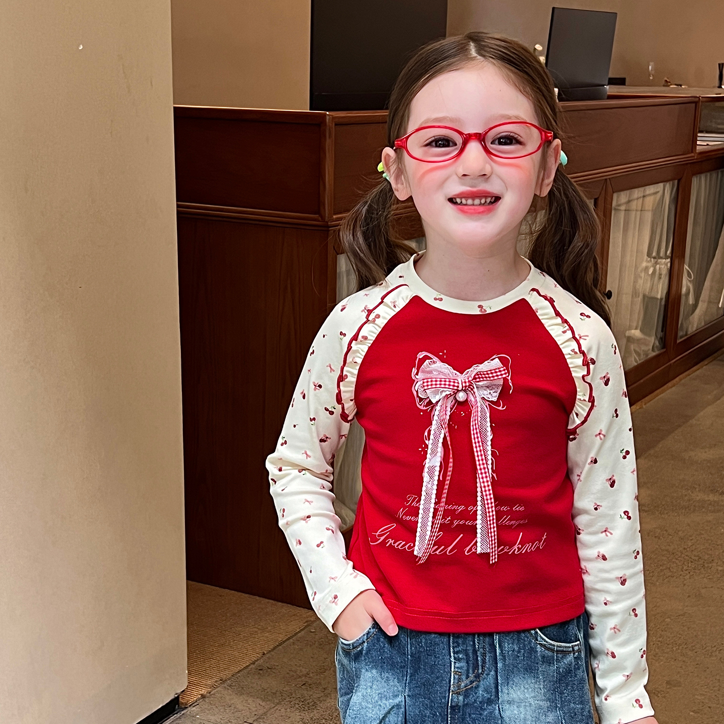 栀了成长记女童长袖上衣