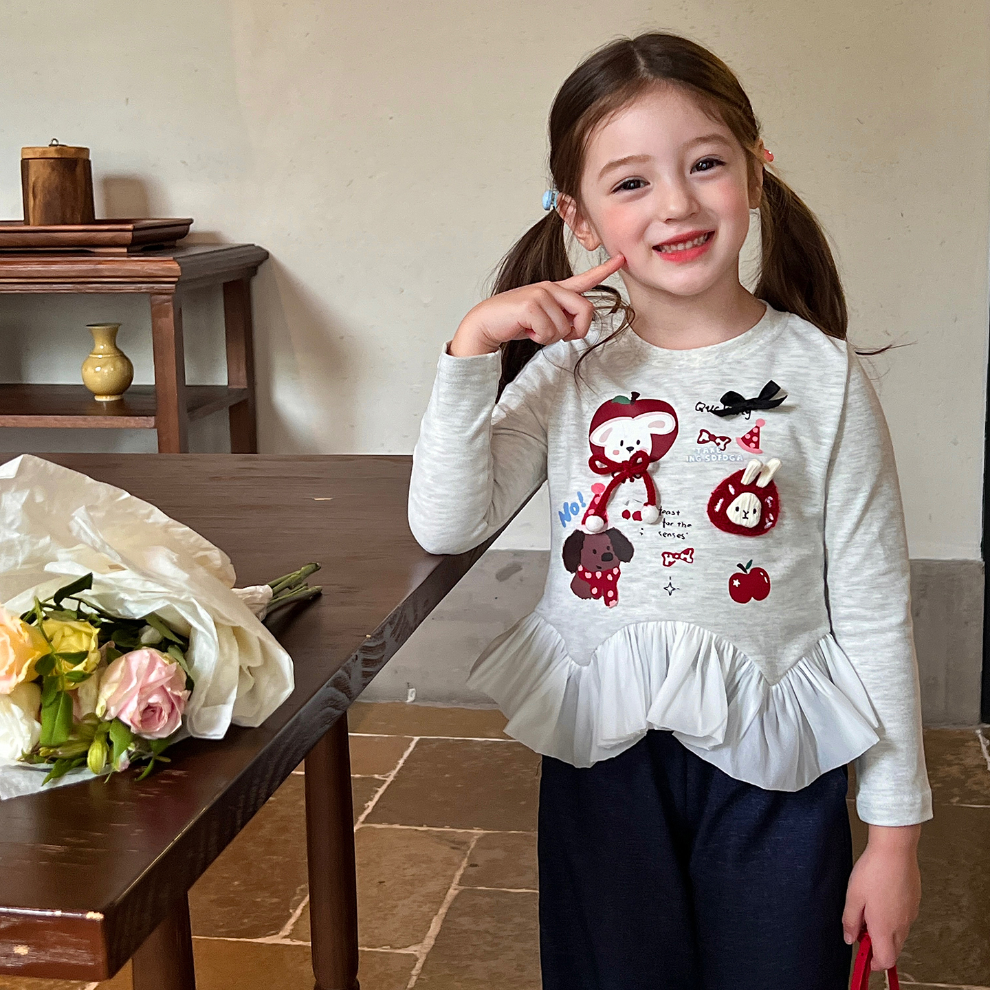 栀了成长记女童长袖上衣