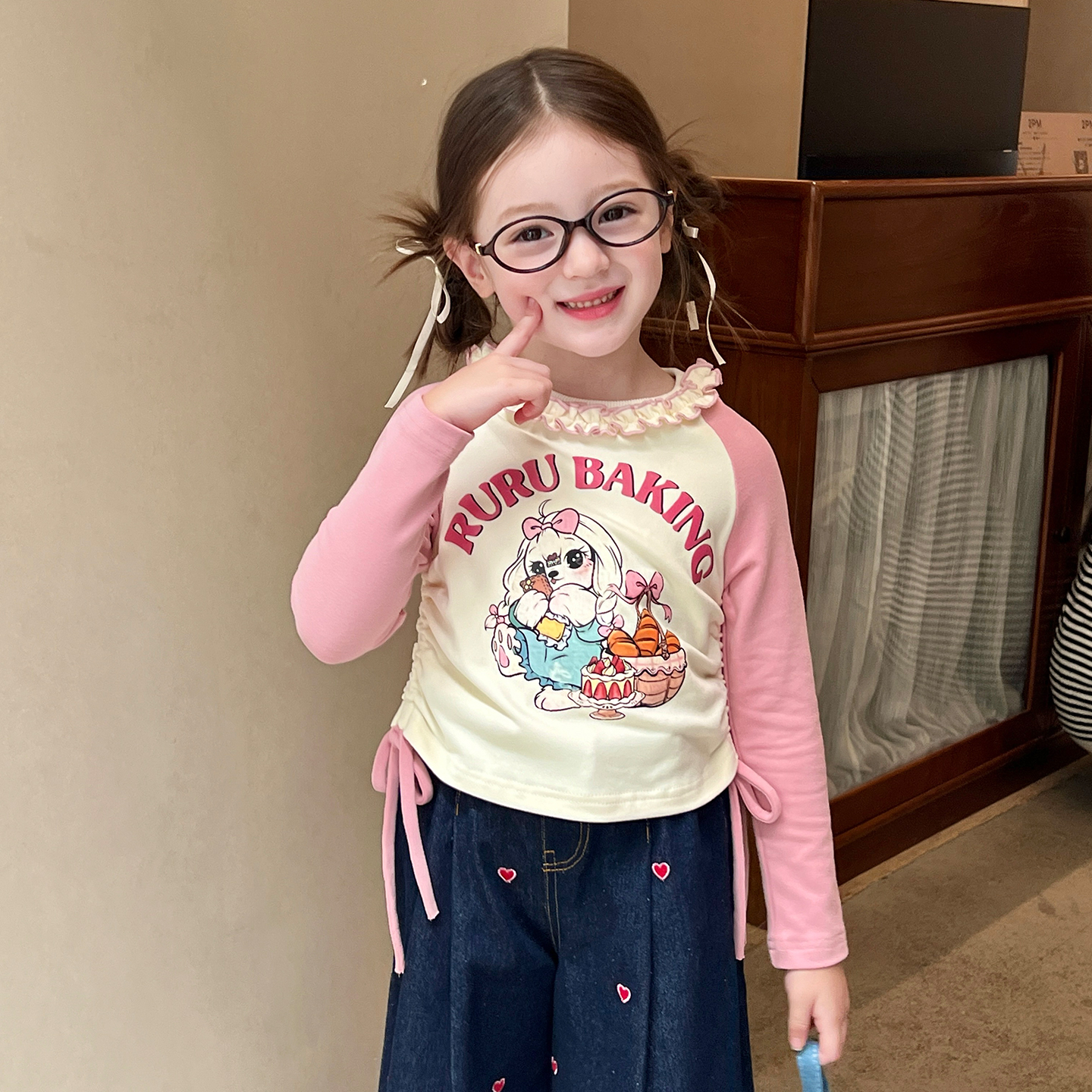 栀了成长记女童长袖上衣