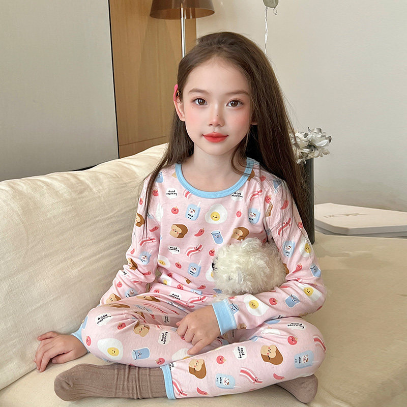 栀了成长记童装女童粉色家居服套装秋季新款儿童宝宝保暖衣睡衣,童装/婴儿装/亲子装,家居服套装,淘宝优惠券,粉丝福利购,淘宝优惠卷