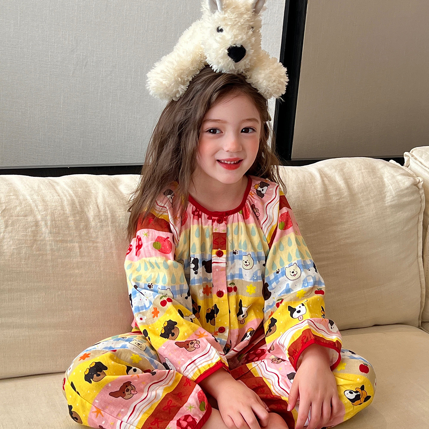 栀了成长记女童家居服套装