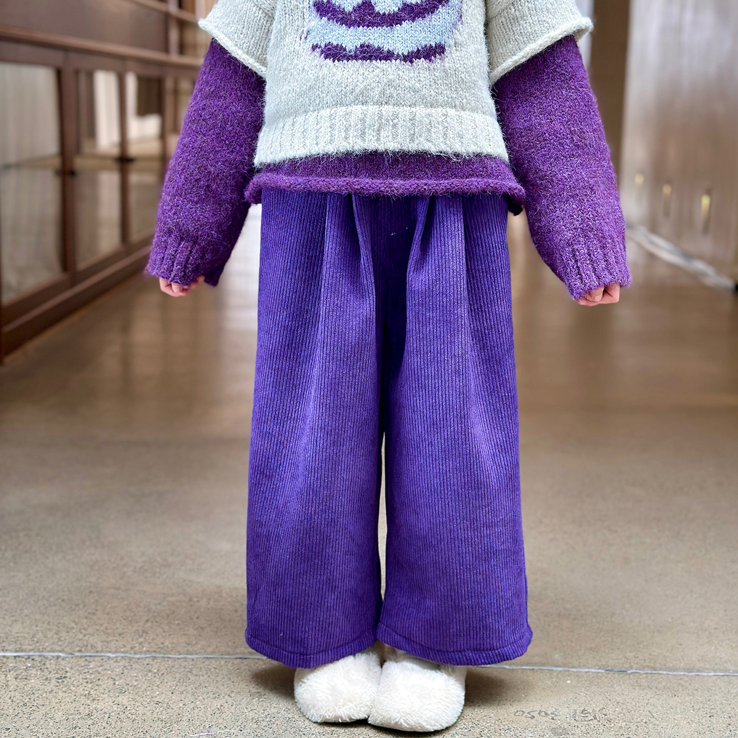 栀了成长记女童装灯芯绒加绒裤子2025冬季儿童百搭休闲宽松阔腿裤,童装/婴儿装/亲子装,裤子,淘宝优惠券,粉丝福利购,淘宝优惠卷