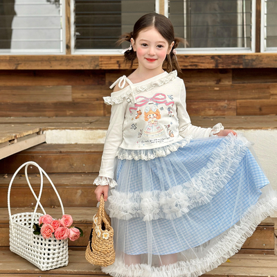 栀了成长记女童春季长袖上衣