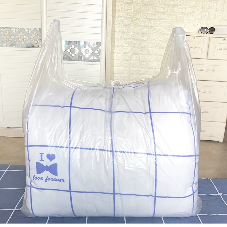 超大塑料袋批发大号加厚透明服装打包袋搬家特大号手提背心大袋子